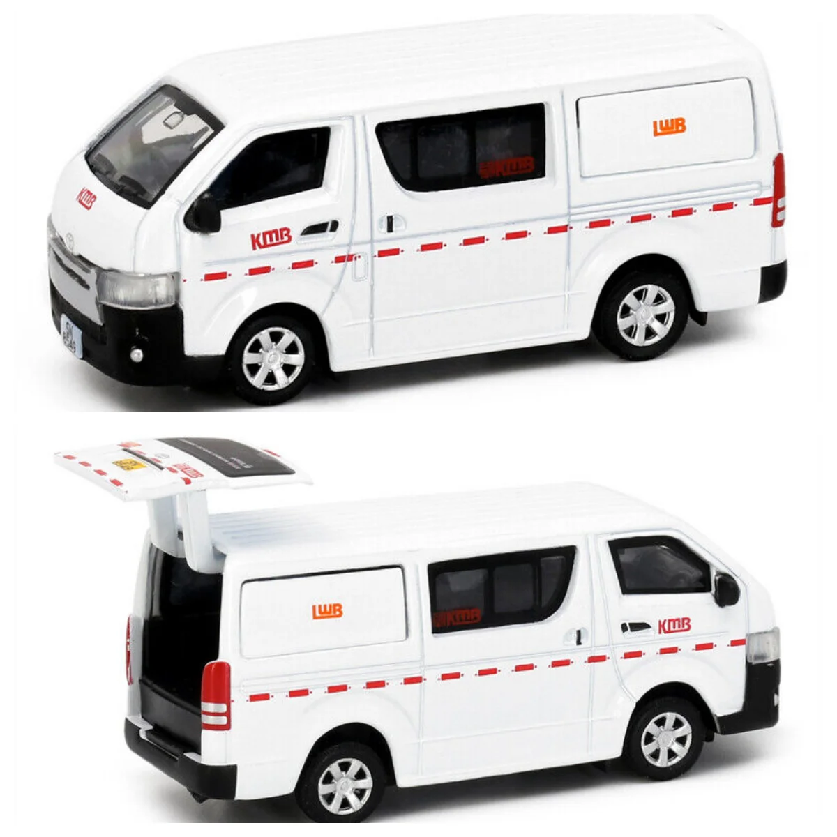 Tiny 1:64 Hiace Van H.K. KMB White Diecast Model Car Collection Limited Edition Hobby Toys