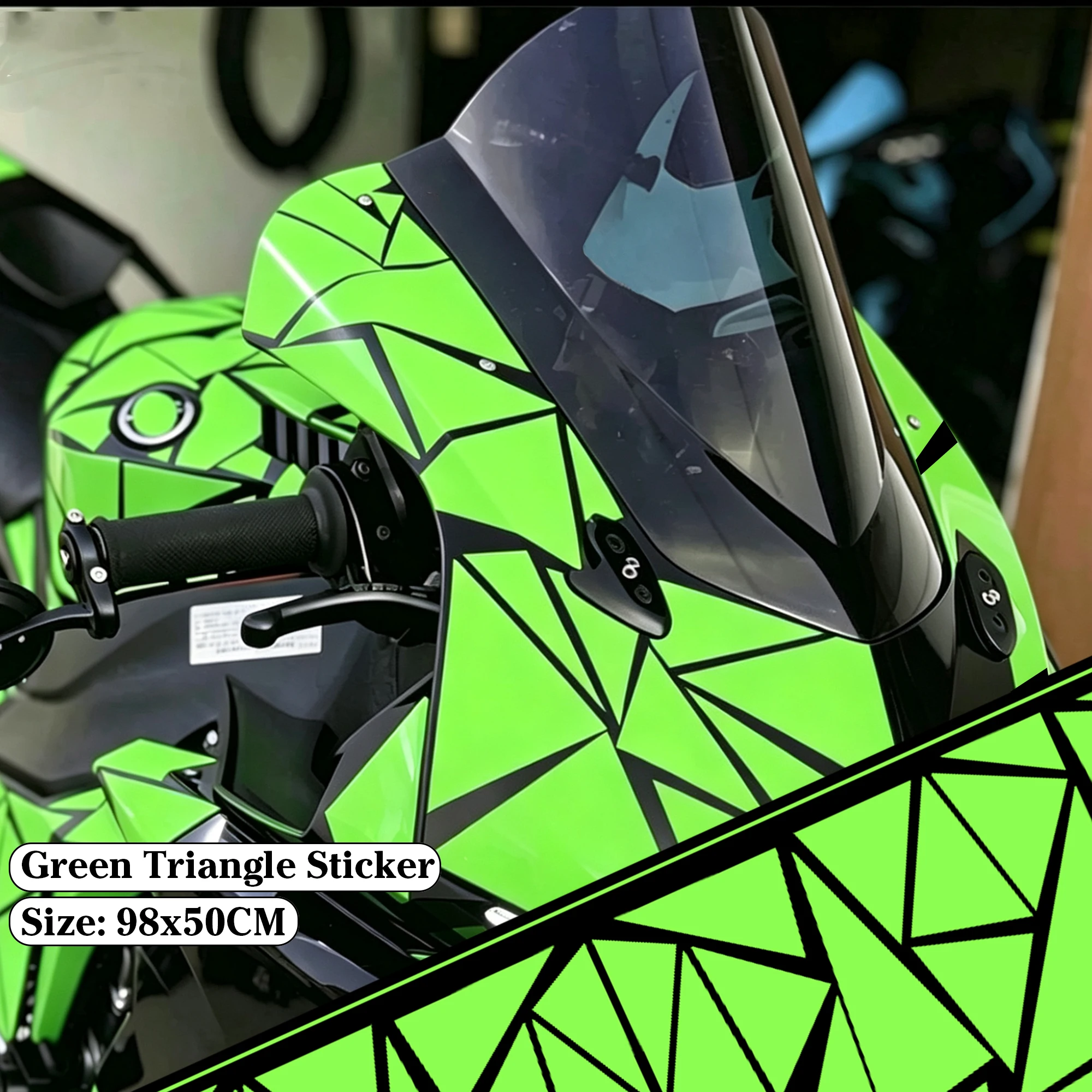 1 Set Dreieckige Geometrische Motorrad-Aufkleber Wasserdichter Vinyl-Aufkleber Universell für Autofenster, Roller, Karosserie, Kraftstofftank-Dekoration – Detail 3