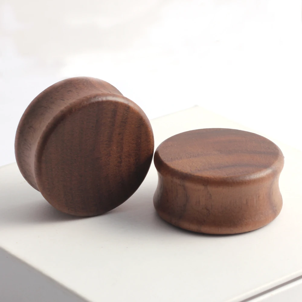 Twolobes 2PCS New Round Wood Ear Gauges Plugs Piercing Women Body Jewelry Expander Earrings Tunnels