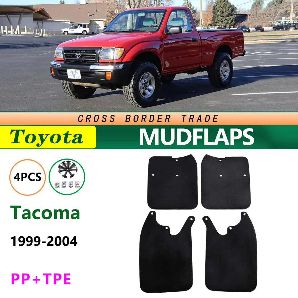 

For 1999-2004 Toyota Tacoma car parts Tacoma front and rear tire mudguard sheets,Mudflaps Front Rear Flares Splash Guards Cover
