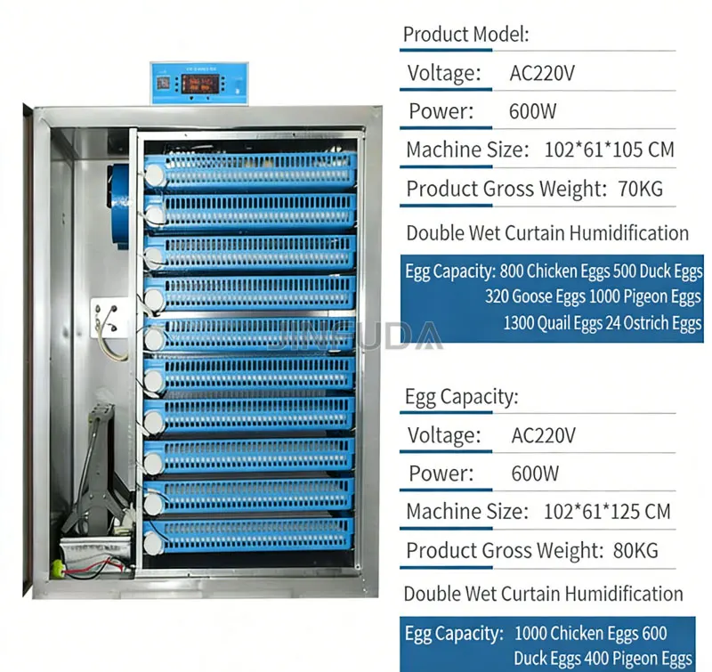 120 Egg Fully Automatic Household Chicken Incubator Small Pigeon Incubator Duck Goose Intelligent Incubator Large Scale Factory