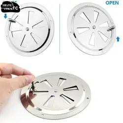 1PCS Air Louver Vent Stainless Steel 316 Boat Marine Round Grille Ventilation Louvered Ventilator Grill Cover Side Knob Opening