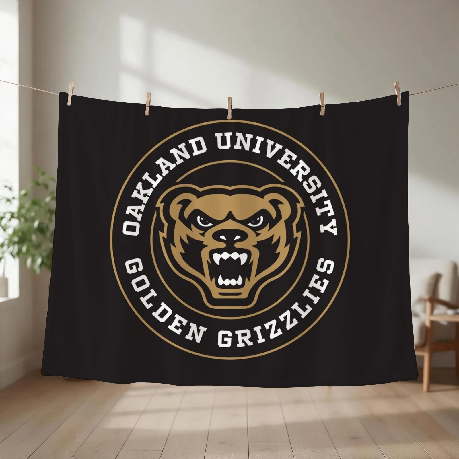 Oakland - Circle Throw Blanket couch cozy soft plush fuzzy picnic outdoor blanket