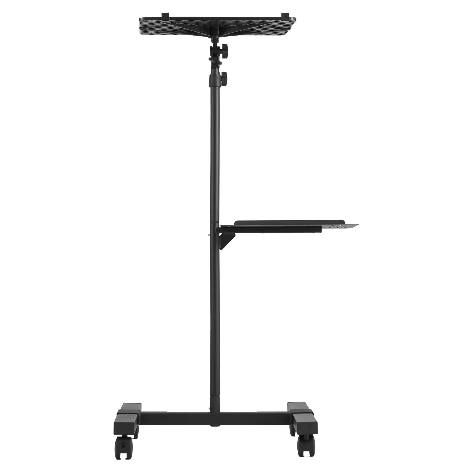 Projector Stand with Wheels, Projector Floor Stand Adjustable Height from 22.8 to 57.3 in, Projector Mount with 2 Trays, Idea