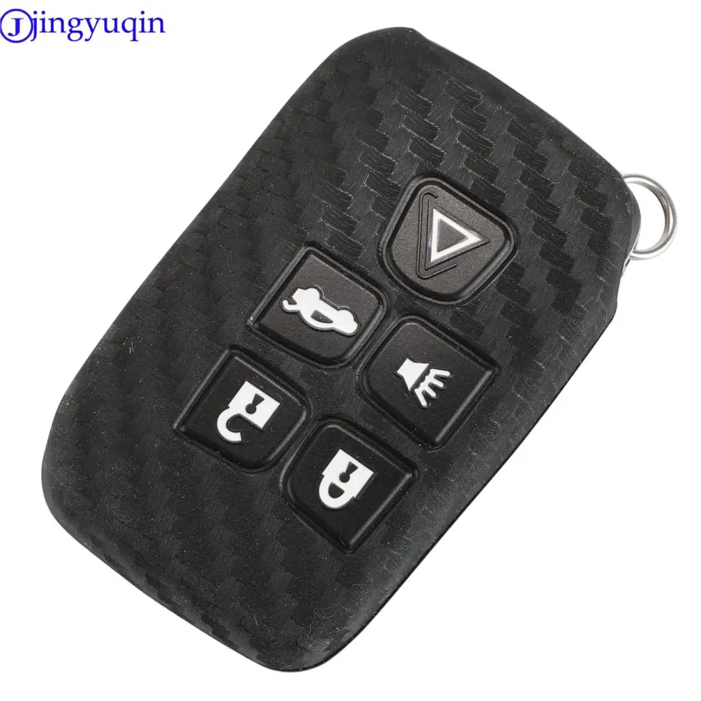 jingyuqin Car Key Case Carbon For Land Rover Range Sport Discovery 4 Evogue LR4 2010-15 Refit For XE XFL Et Jaguar Freelander