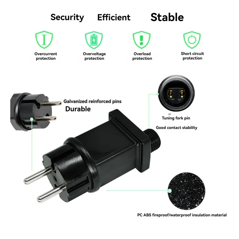 Precisionn 3.5V 3.6W Plug LED Power Supply LED Transformer Plug Adapter IP44 Waterproof Power Christmas Lamp Adapter EU PLUG