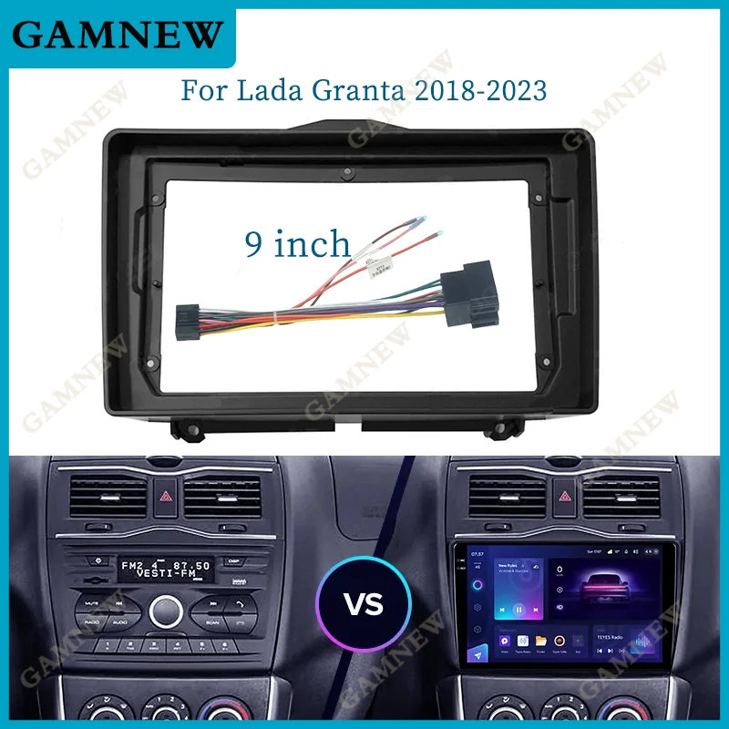 9 Inch Car Frame Fascia Adapter For Lada Granta 2018-2023 Android Radio Dash Fitting Panel Kit