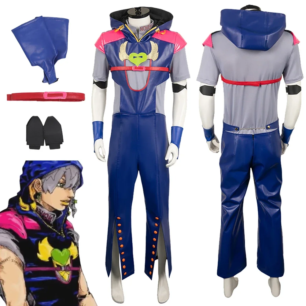 

Jodio Joestar Cosplay Fantasy Outfit Anime Cosplay Bizarre Adventure 9 The Lands Disguise Costume Men Fantasia Clothest