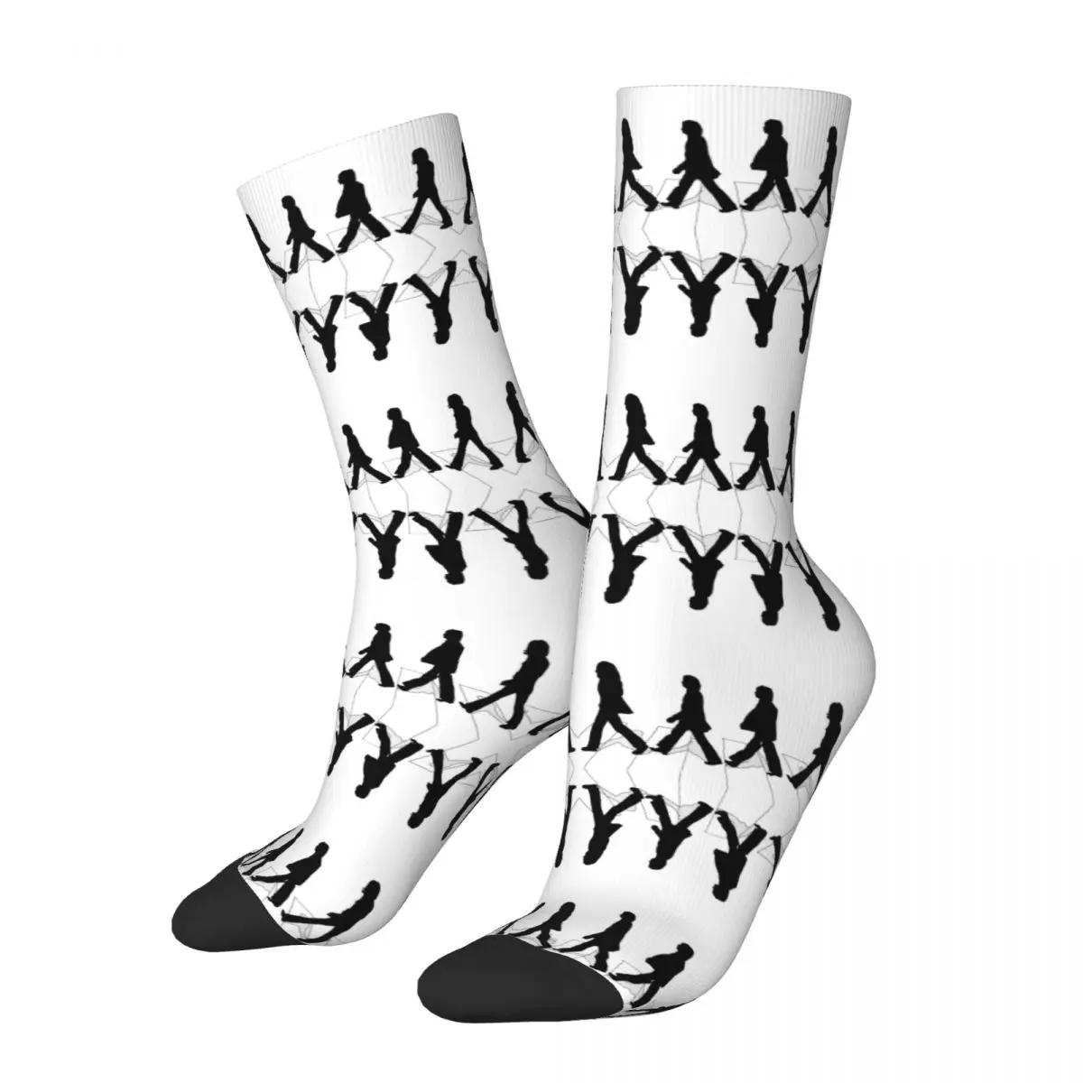 The Beatle Walking Road Merch Crew Socks Harajuku Super Soft Stockings All Season Long Socks Accessories for Man's Woman's Gifts