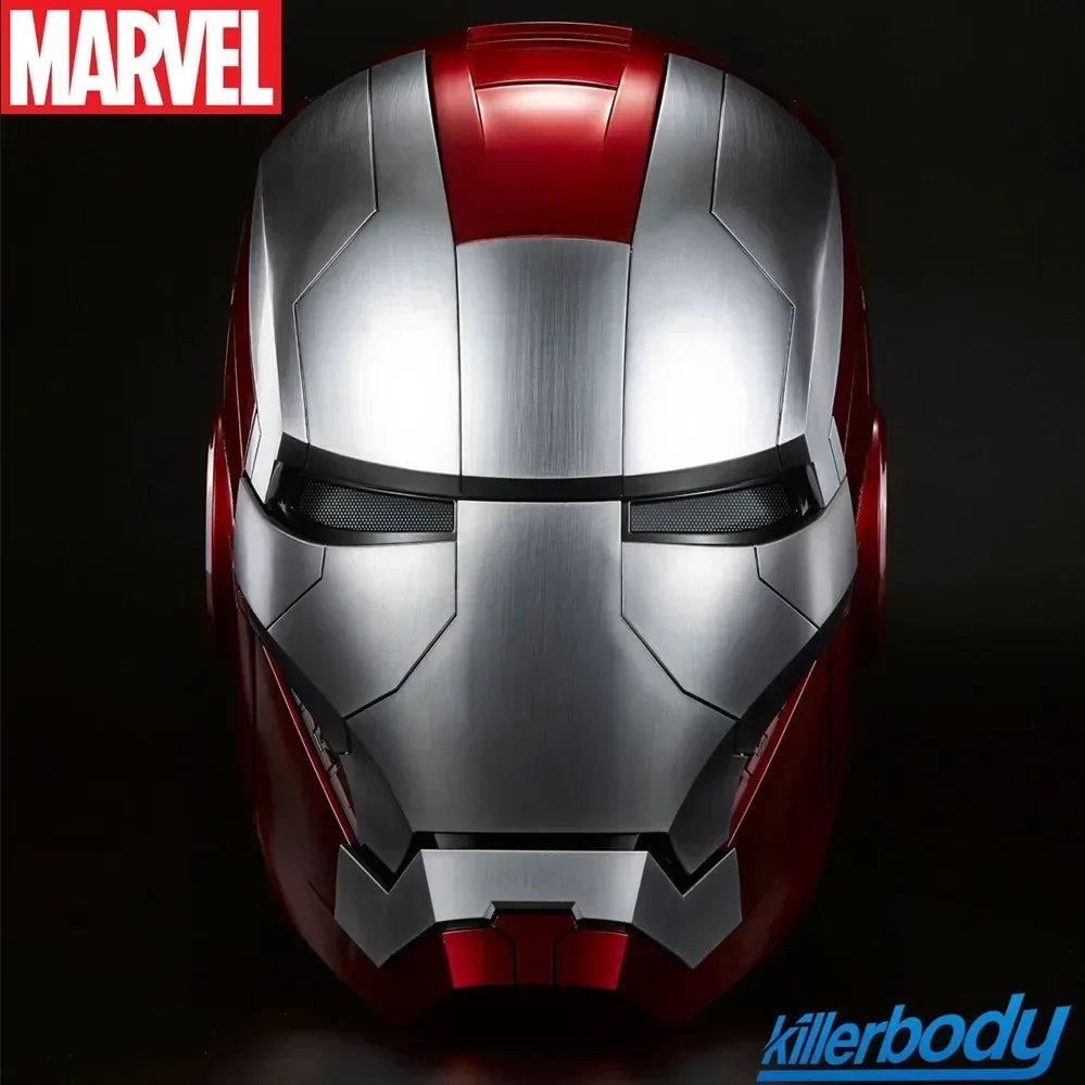 Marvel Iron Man Autoking 1/1 Mk5 Elektrische Helm Fernbedienung Und Sprachsteuerung Iron Man Automatische Helm Maske Mit Led-Licht Junge Geschenk