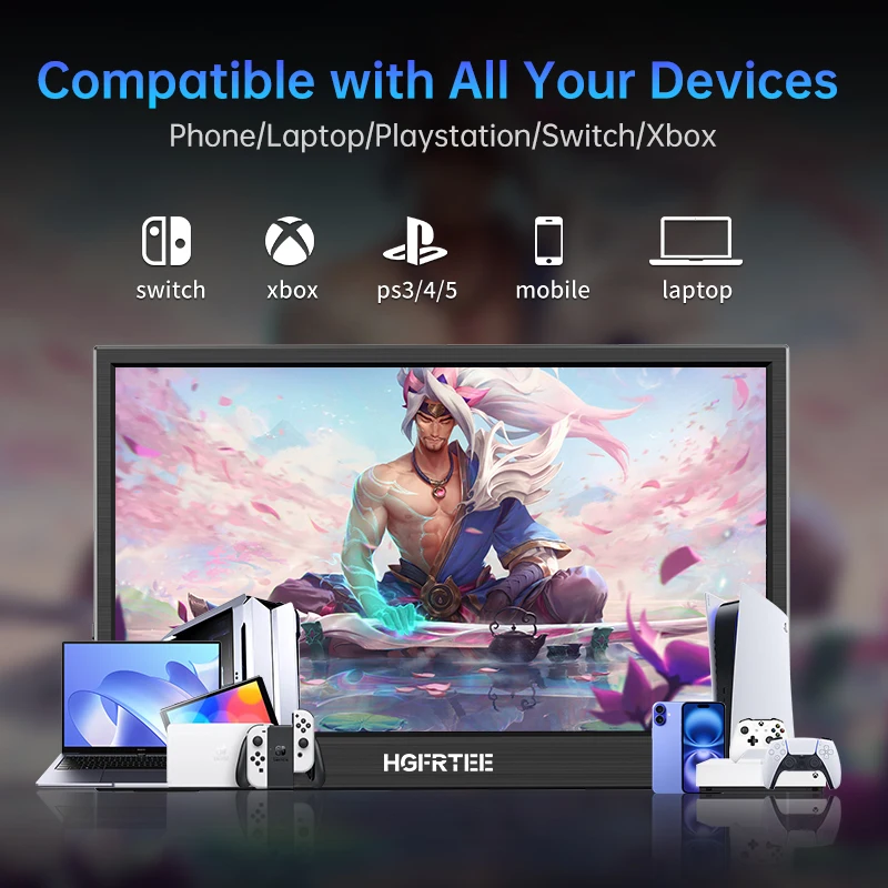 شاشة محمولة HGFRTEE مقاس 11.6 بوصة شاشة كمبيوتر محمول 768 شاشة خارجية مناسبة لأجهزة الكمبيوتر المحمول والكمبيوتر المدمج في مكبرات الصوت