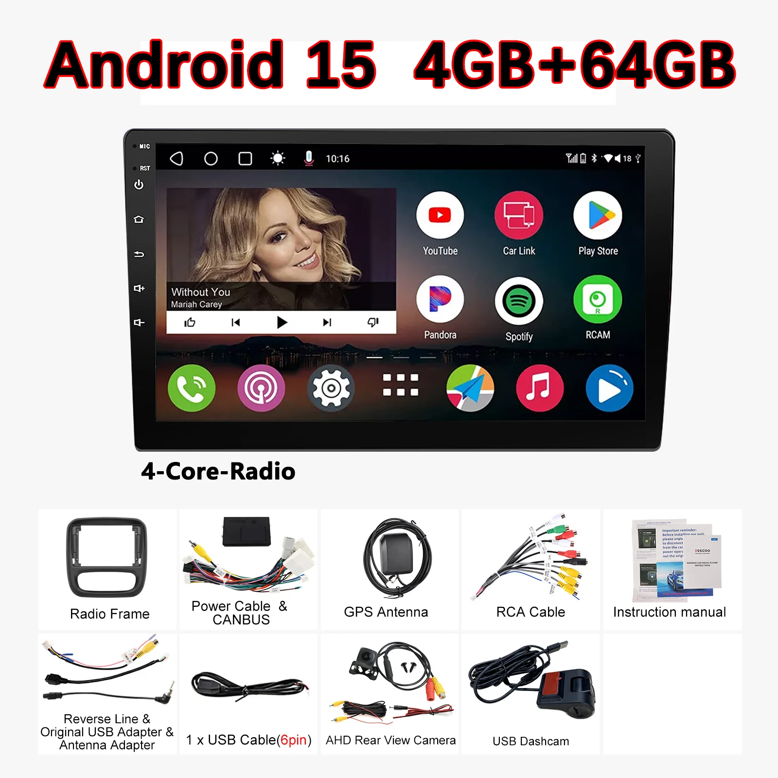 MOPECT autoradio voor Renault Trafic 3 2014-2021 Opel Vivaro B 2014-2018 CarPlay Android Auto Intelligente Systemen