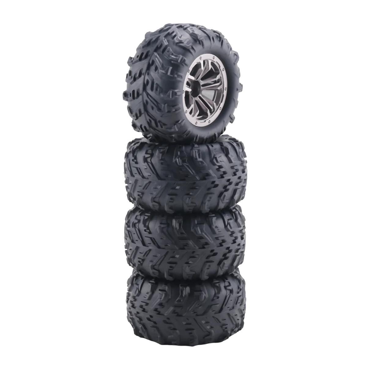GOOD~4Pcs 80mm Wheel Tire Tyre for Xinlehong Q901 Q902 Q903 9130 9136 9137 9138 Hosim 1/16 RC Car Upgrade Parts,1