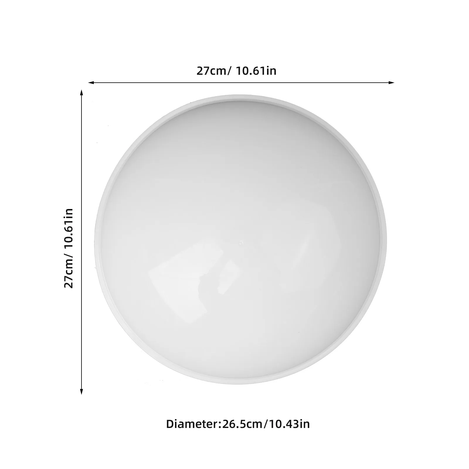 Plastic Round Ceiling Light Cover Elegant Simple Design for Bedroom Living Room Office Kitchen Hallway Flush Mount Light Shade