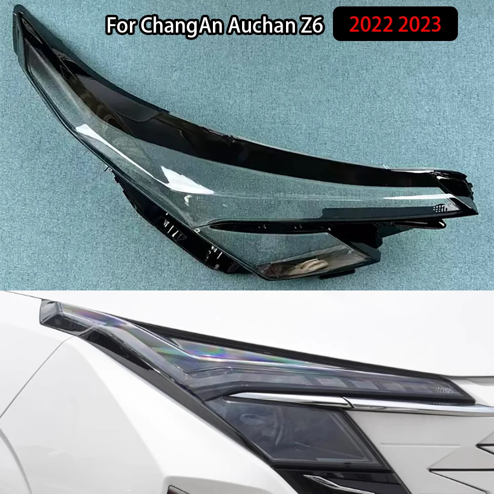 

For ChangAn Auchan Z6 2022 2023 Headlight Cover Lens Transparent Lamp Shell Plexiglass Replace Original Lampshade