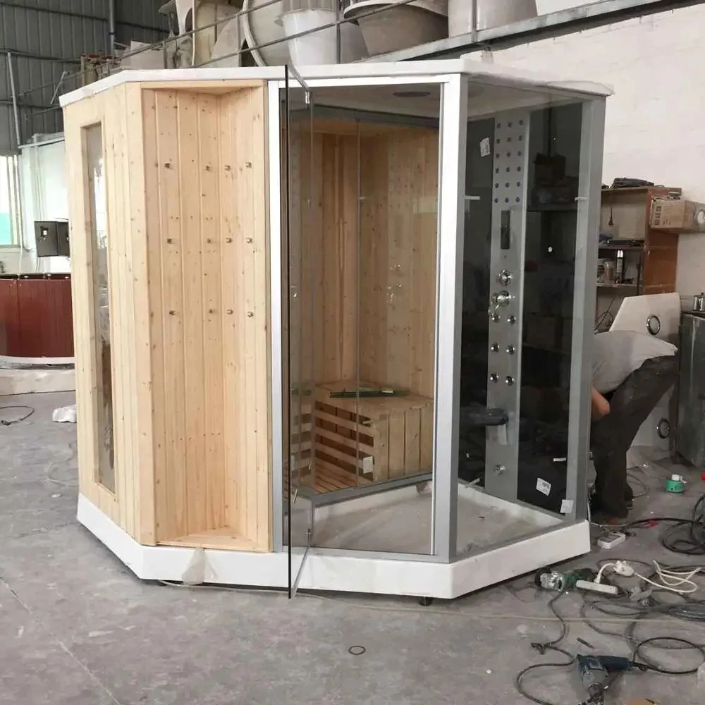 1800X1800X2150mm Dry &Wet Steam Combined Shower Enclosure Computer Control Dry Wet CombinationSauna Cabins LN1713