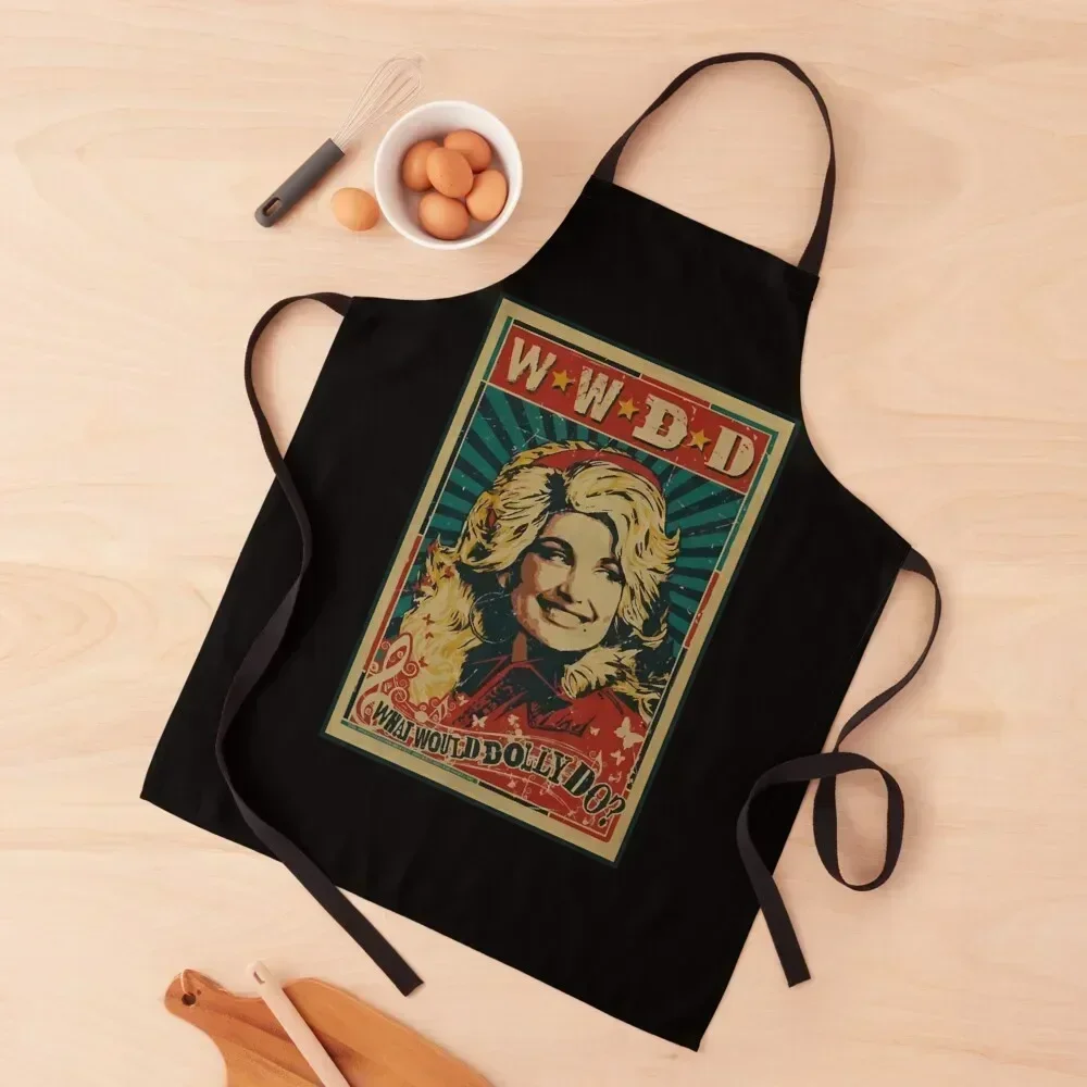w.w.d.d what would dolly do for men women Apron Kitchen Utensils For Kitchen Kitchen Items For Home Apron