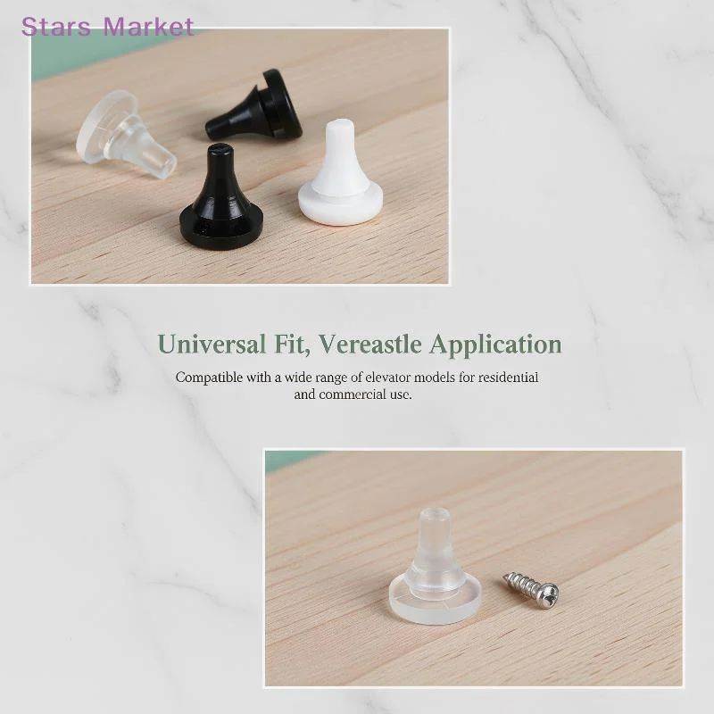 New 10Pcs Elevator Hall Door Anti-collision Nails Beans/Rubber Pads/Shock Absorption Beans Opening 7MM Thick 2.5MM