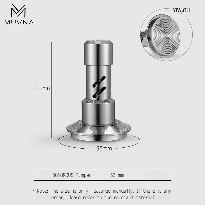 

Тампер для эспрессо MUVNA V2, пружинный тампер для кофе с давлением 30 фунтов, адаптивный по высоте распределитель из нержавеющей стали, новый комплект.