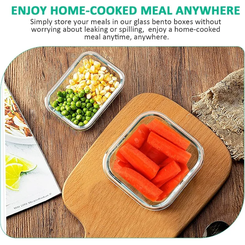 Conjunto De Recipientes De Armazenamento De Alimentos De Vidro, Recipientes De Armazenamento De Vidro Hermético Empilhável com Tampas, Congelador Para Forno Seguro, Cinza, 24 Pcs