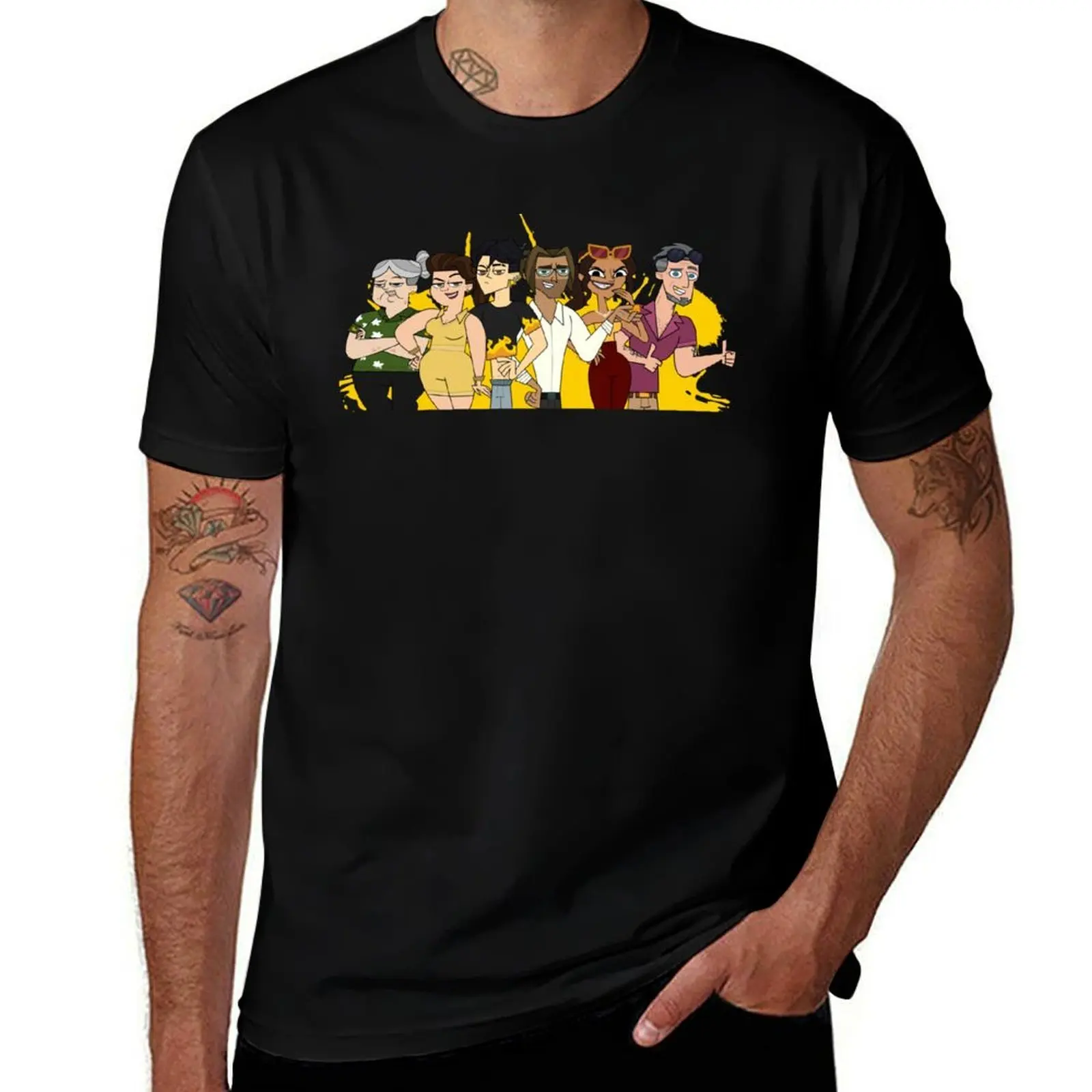 Disventure Camp/Adventure Camp All Stars, Yellow Team! T-Shirt Functional Casual Short Sleeve Tee