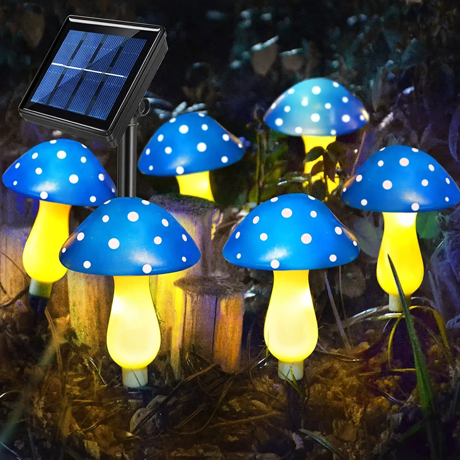 

12 упаковок RGB солнечный грибной светильник солнечный садовый светильник 8 режимов водонепроницаемый грибной солнечный светильник для сада, двора, пейзажа