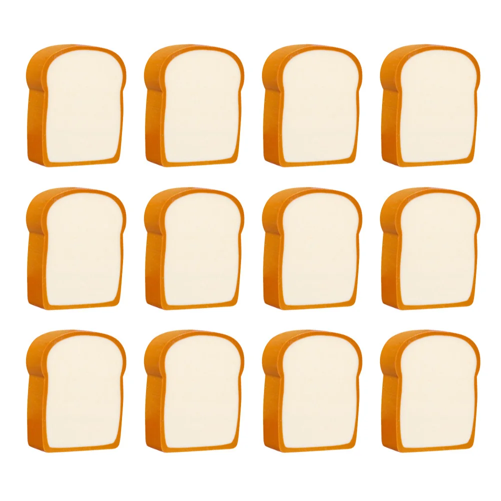 12Pcs Cartoon School Erasers Bright Color Attractive Design Exquisite Craftsmanship Suitable for Students Gifts