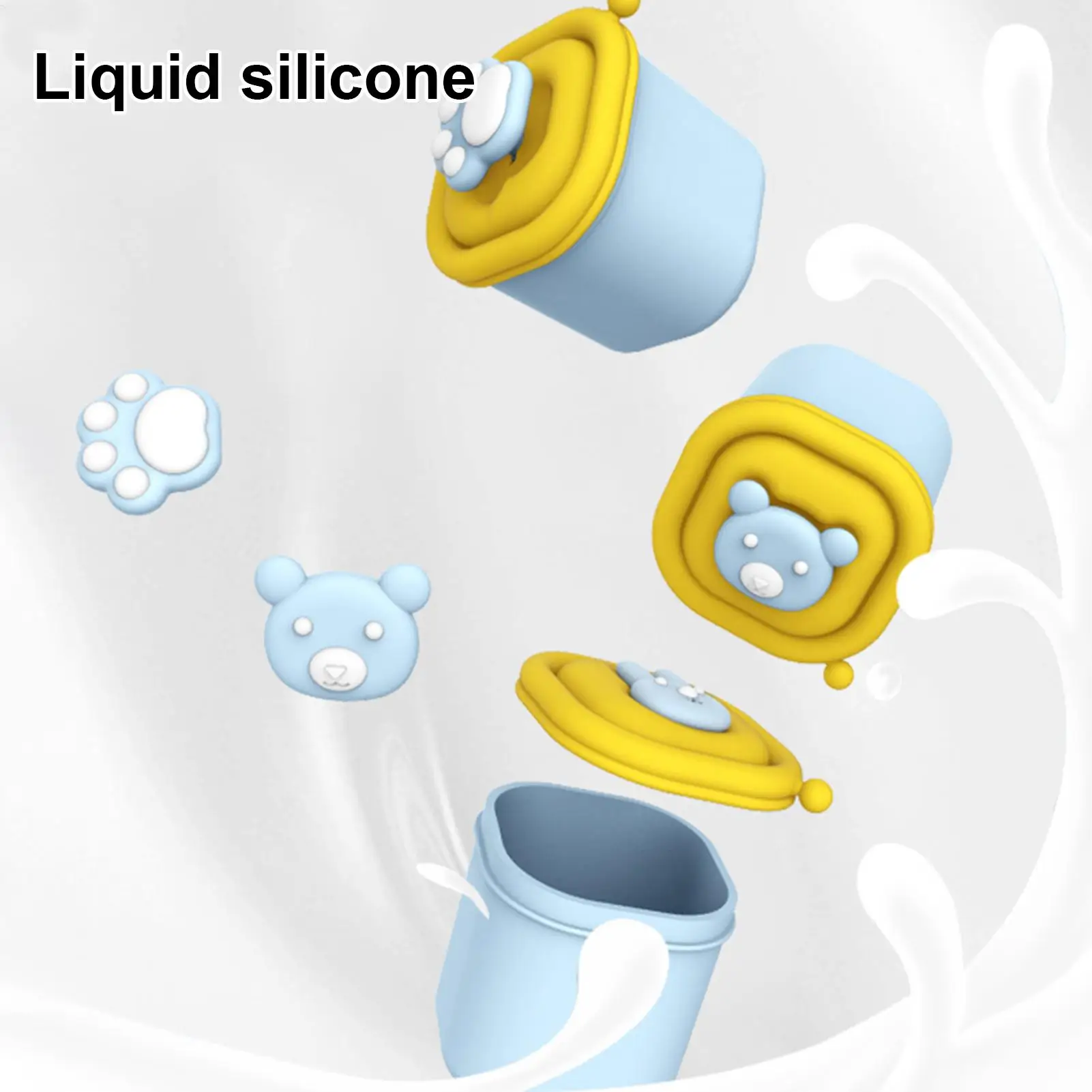 صواني أغذية الأطفال للتجميد 6 تجويف سيليكون حاوية تخزين حليب الأم المضادة للانزلاق المنسوجات حليب الأم المنظم الحاويات