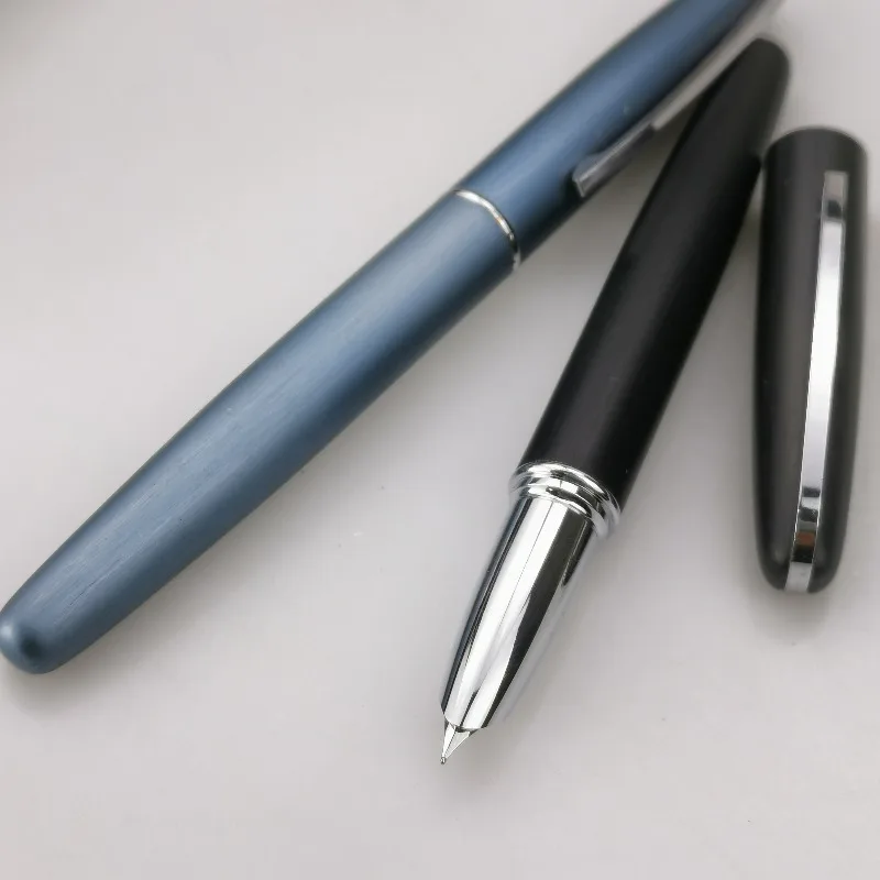 Full Metal Wire Drawing Process Fountain Pen Rotating Ink Absorber 2.6mm Large-sized Ink Pen Professional Stationery Calligraphy