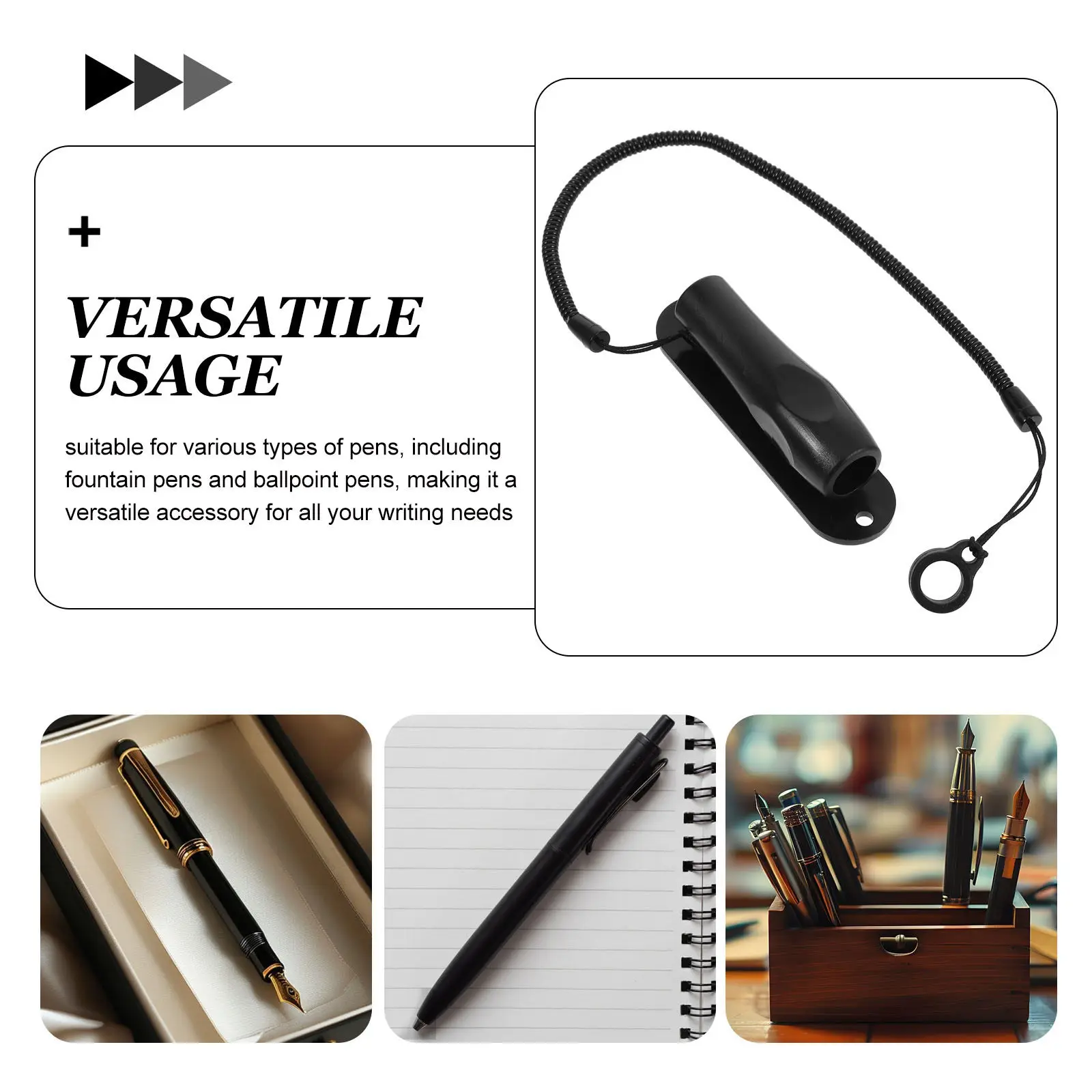 2Pcs Versatile Elastic Anti-Loss Pen Lanyard Holder Stretchable Silicone Pen Necklace for Nurses Teachers Carpenters Contractors