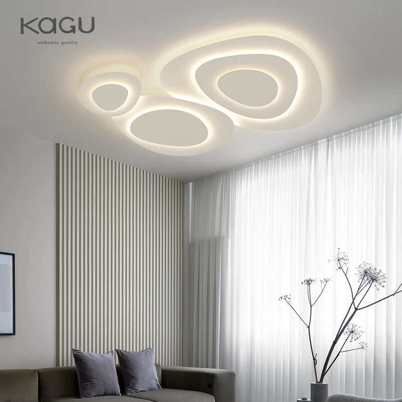 Modern and Simple White LED Ceiling Lamp Milk White Wind Living Room Dining Room Lamp Bedroom Kitchen Ceiling Lamp Indoor Lighti