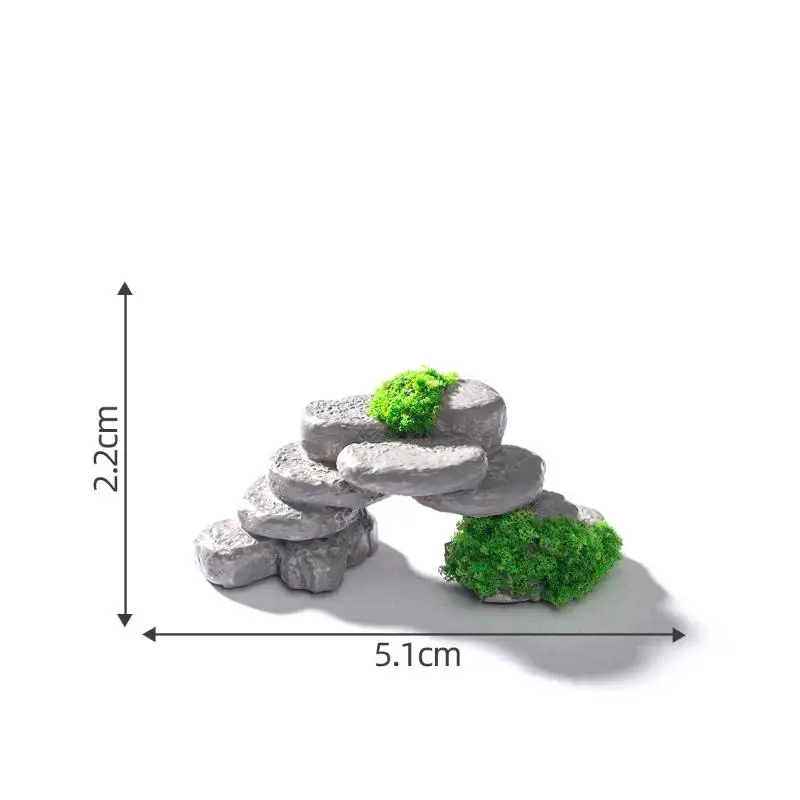 Feengarten Mini-Berg-Ornamente 1/6 Stück Realistische Künstliche Hügelsteine Spielzeug für Bonsai, Schreibtisch- und Heimdekoration – Detail 16