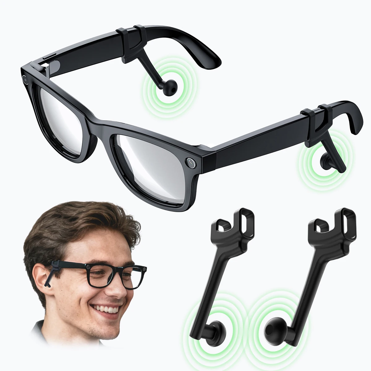 For Ray an Matte Gen1 Gen2 Wayfarer Skyler Headliner Voice Focus Privacy Ear Tips Silicone Amplifiers Smart Glasses Accessories
