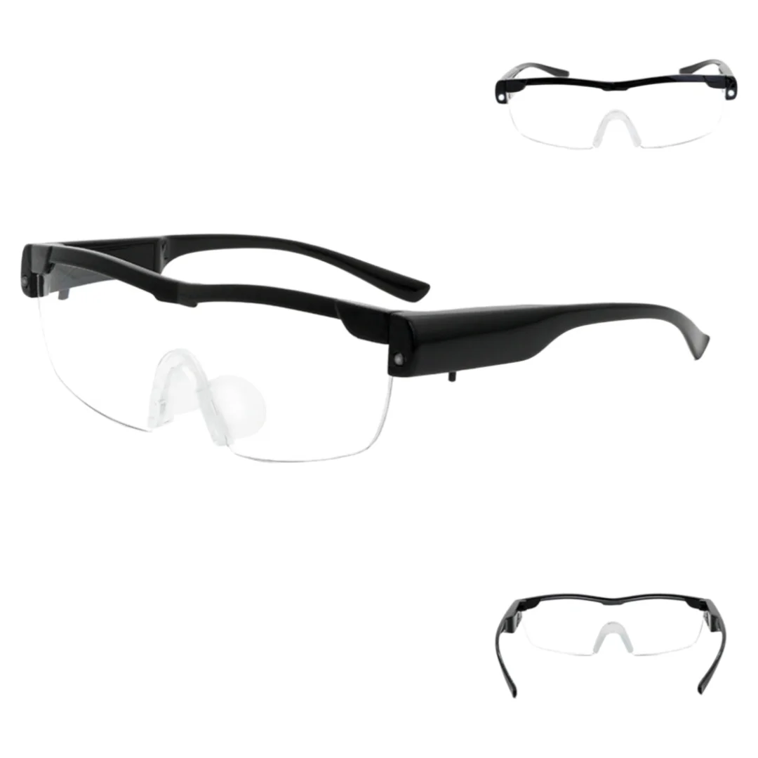 2.5X Glasses Magnifying Glass Lightweight Wearable Eye LED Lights Lamp Magnifier Reading Repair Hand Knit Crafts Seniors Gift