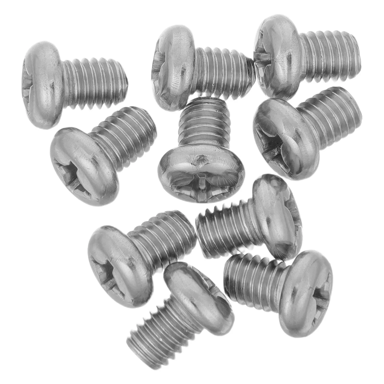 10Pcs M6x8mm Stainless Steel Wok Handle Screw Replacement for Sauce Pan Frying Pan Soup Pot Stockpot Cookware Grip Mount Fixing