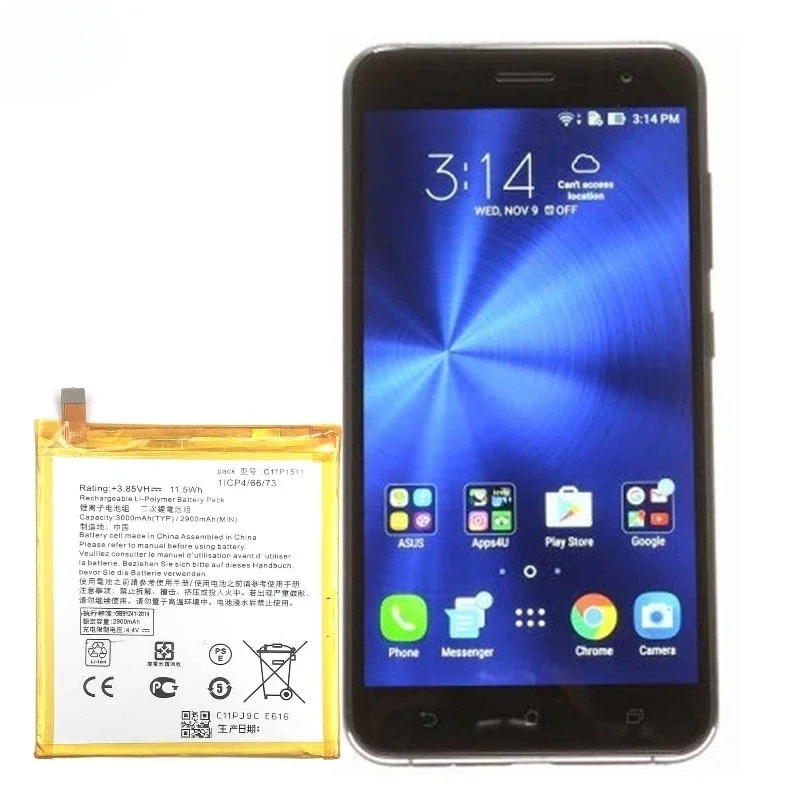 C11P1511 for ASUS ZF3 5.0/ZE552KL/Z012DC/Z012DA/EZF4 Selfie Pro(ZD552KL)/Z01MDA/ZF3 Mobile Phone Battery Replacement Bateria