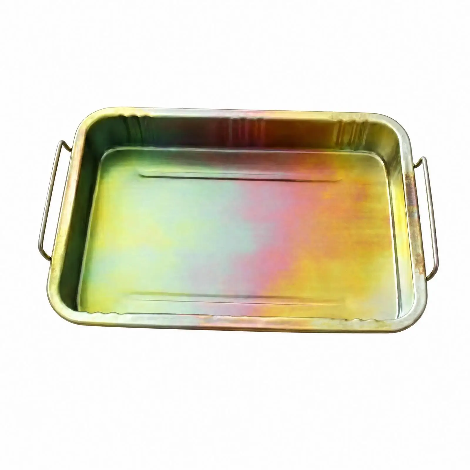Oil Change Collection Pan Plastic Heavy Duty Drain Tray for Garage Floor Workshop Use