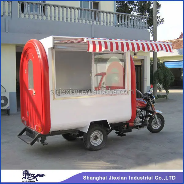 Custom 3 Wheel Fast Food Cart Ice Cream Truck Motorcycle Electric Tricycle Food Truck
