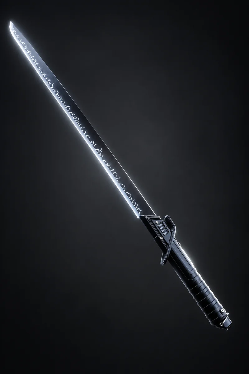 Pixel Style Dark Light Sword Toy Prop, Built-in Super Core 2.0 & FOC2.0 High Performance Chip, Cosplay Luminous Sword Collectibl