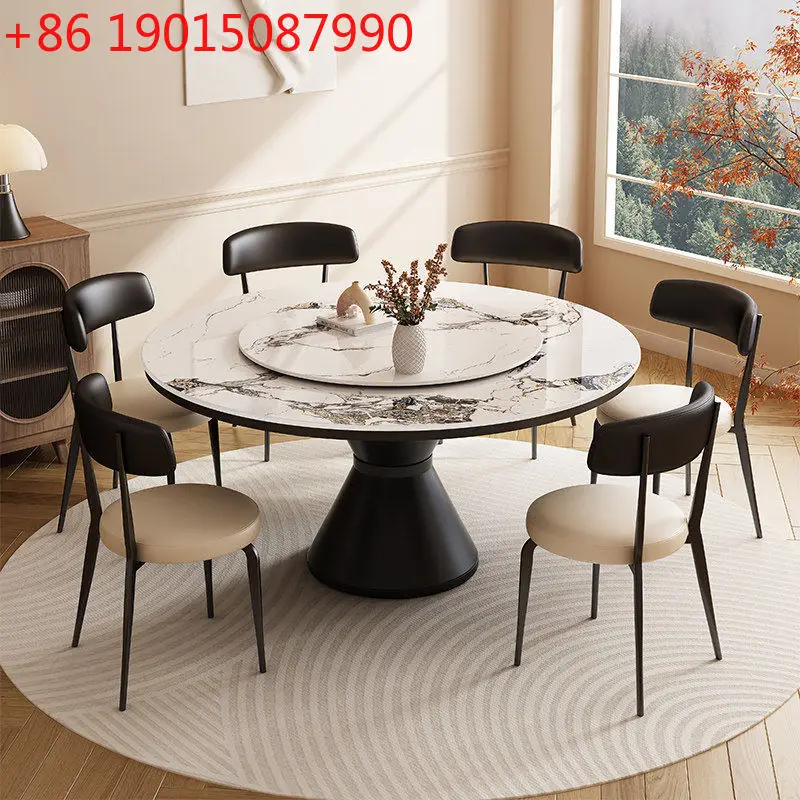 

Круглый обеденный стол и стулья в стиле Mid-Century Modern, роскошный обеденный стол в скандинавском дизайнерском стиле, мебель для кухни