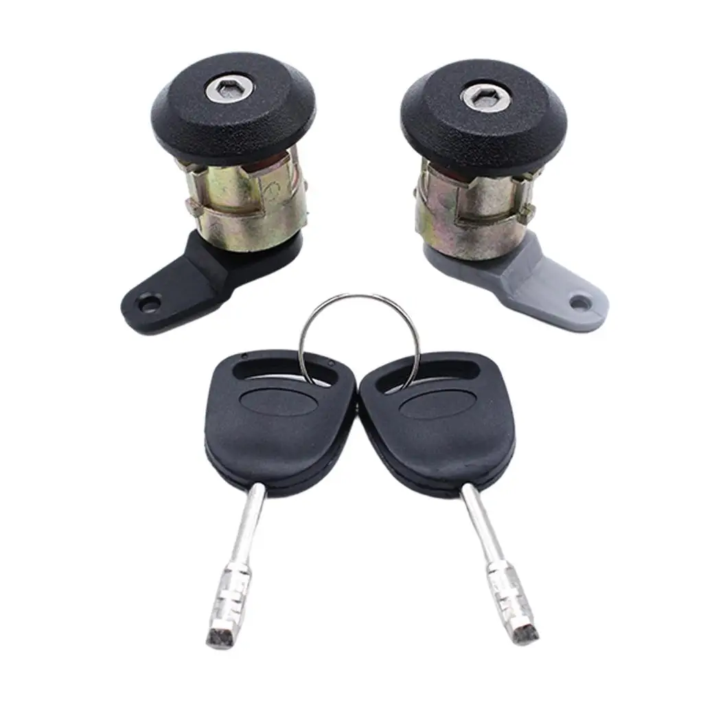 

Vehicle Front Door Lock Cylinder Pair with Keys Auto Lock Cylinder Hardware for Fiesta 1995-2002