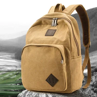 

1pcs New Backpack Canvas Bag Wear-resistant Men's and Women's Commuter Student Bag large capacity Travel Computer Bag