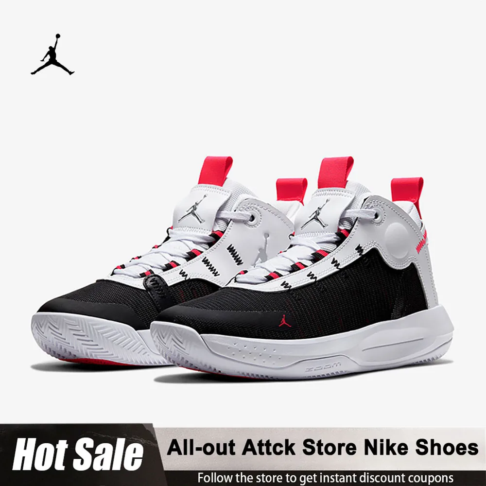 

Мужские боевые тренировочные баскетбольные кроссовки Nike Jordan Jumpman со средним верхом BQ3448-100, удобная нескользящая легкая обувь
