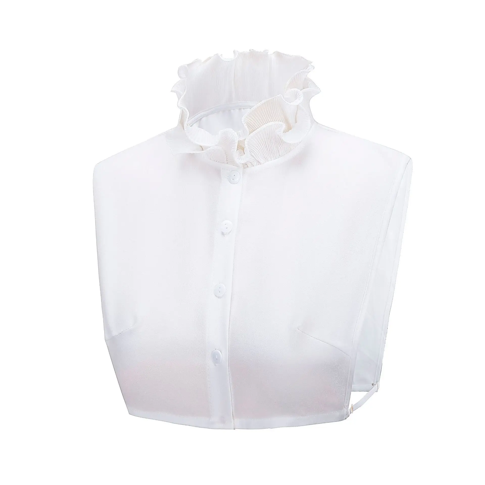 New Shirt With Stand Up Fake Collar Accessories, Decorative Collar, Ruffle Edge