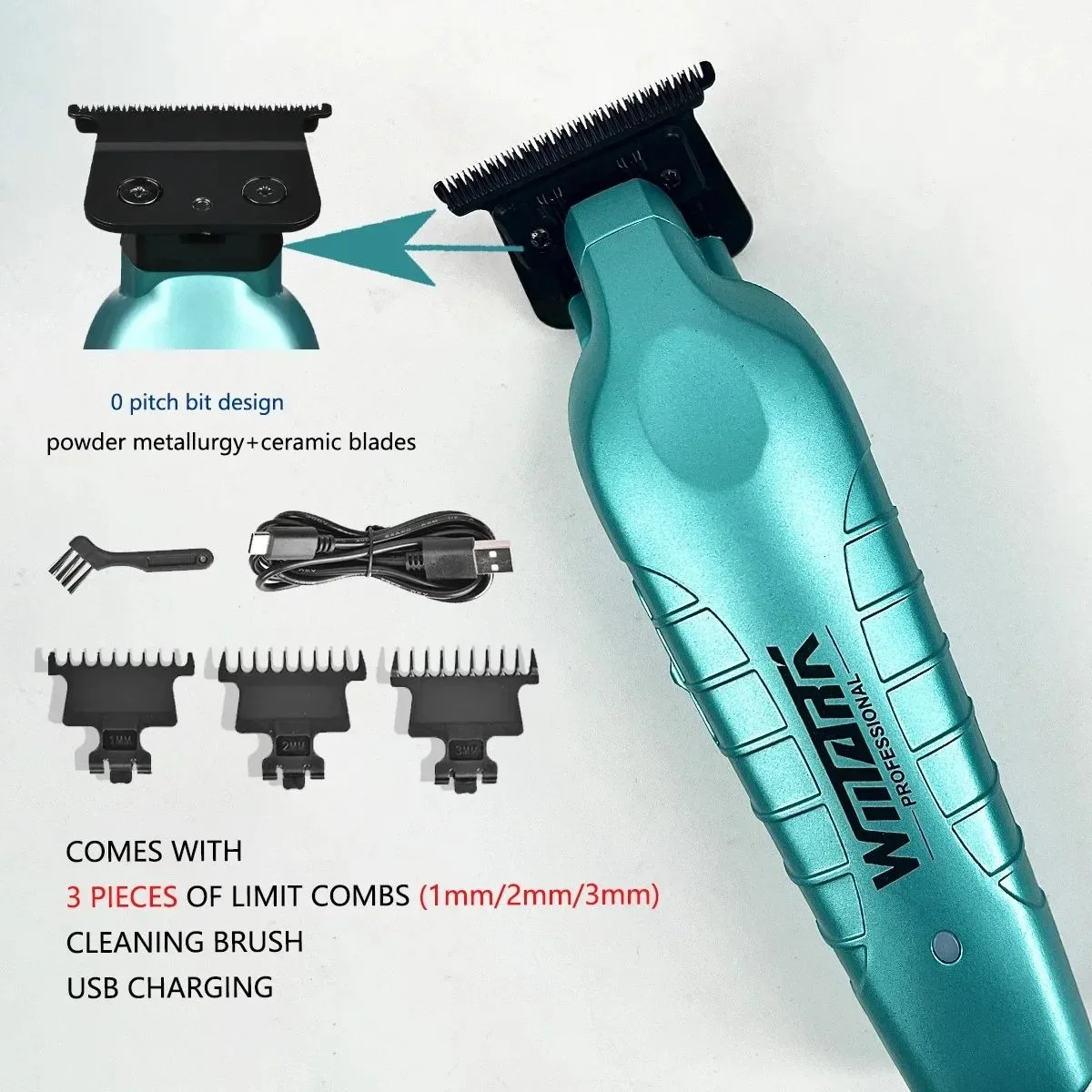 WMARK Professioneller Haarschneider Friseur-Haarschnitzmaschine Elektrischer Trimmer mit Ladestation – Detail 3
