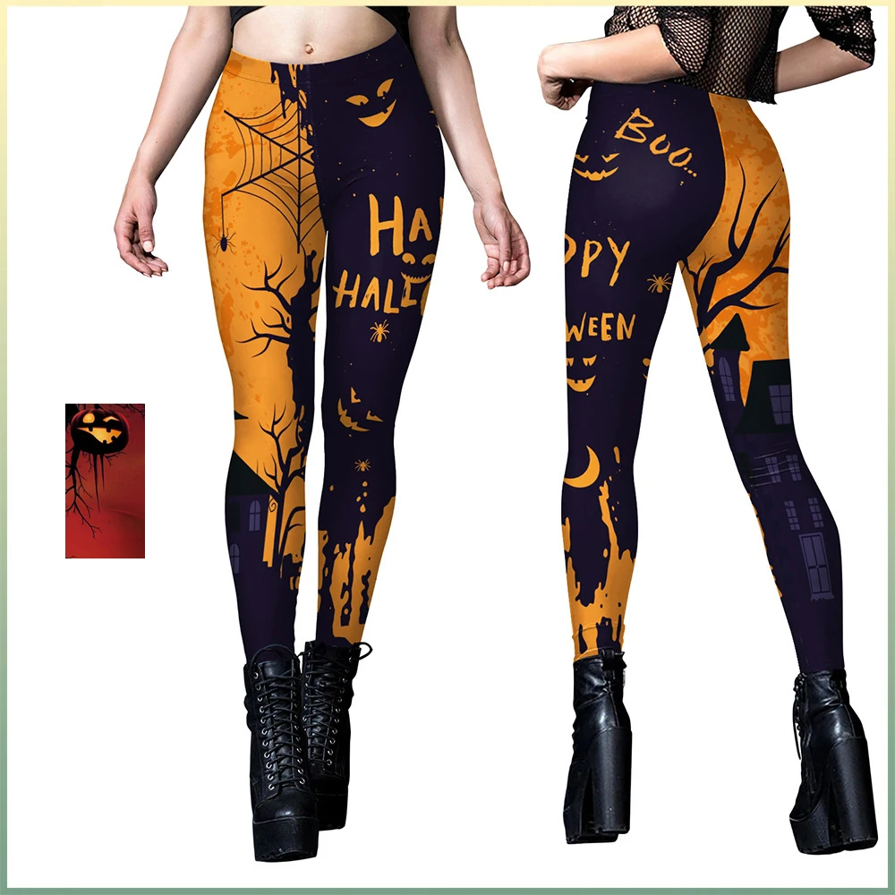 

Ladies Bottom Sexy Yoga Pants Hign Waist Sexy Yoga Elastic Slim Fitness Gym Sport Workout Women Leggings autumn Halloween Tights