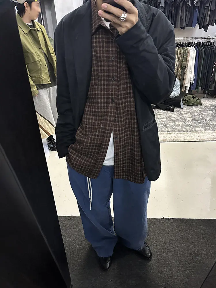 

Джинсы ERL 24FW Blue Washed Old Way Casual Baggy с эффектом потертости