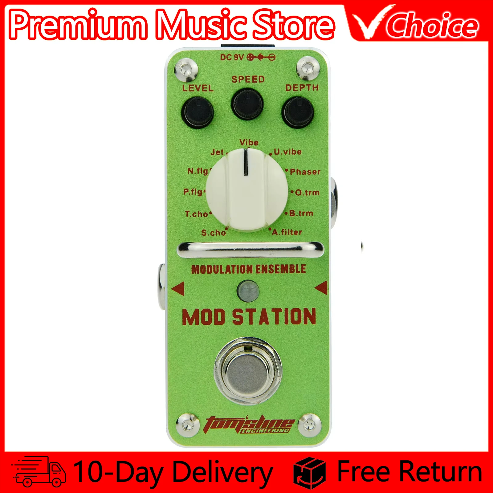 AROMA Electric Guitar Pedal AMS-3 Mod Station Modulation Ensemble Effect Guitar Pedal True Bypass Guitar Parts & Accessories