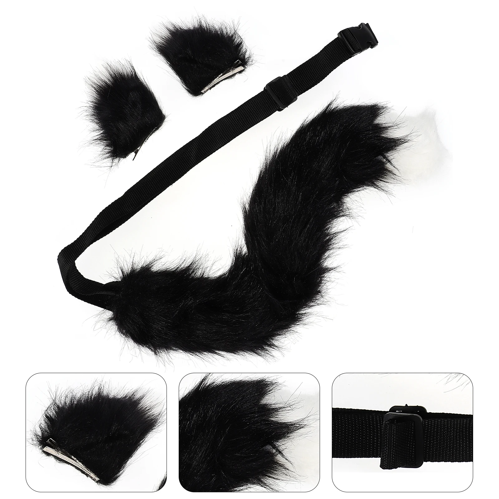 

Fox Ear Hairpins Set Premium Cloth Fake Foxes Ear Headdress Chic Party Cosplay Accessories Decorative Hair Clips for Women Girls