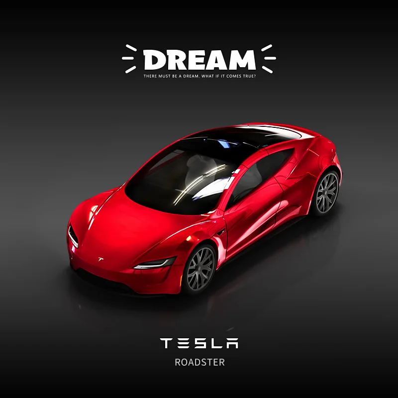 

1:64 Tesla MODEL 3 Roadster Collection decoration car model toy car simulation car model